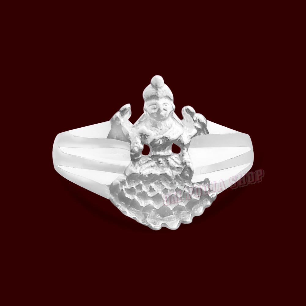 Rare Ganesh Figure Hindu Elephant God .925 Silver Ring-7 - Walmart.com
