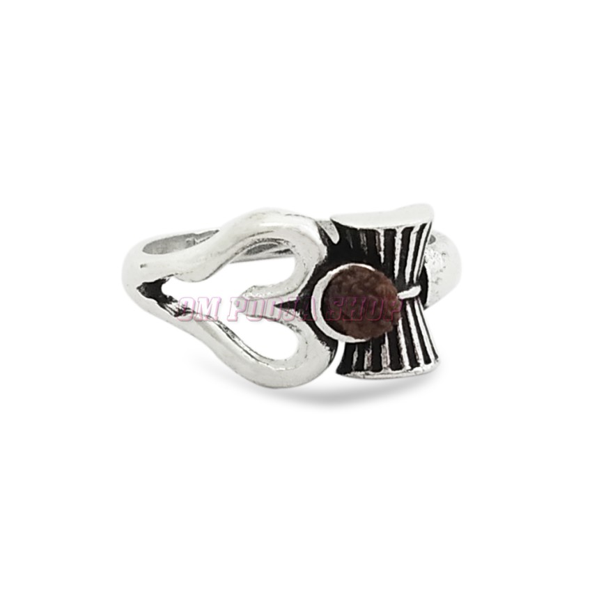 Trishul Damroo Ring in 925 Sterling Silver