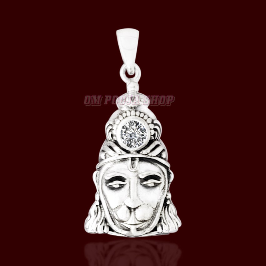 Jai Hanuman Face Pendant in 92.5 Pure Silver