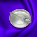 Pure Silver Plate and Spoon for Food Serving - size: 4.5 inch