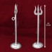 Silver Standing Trident Trishul -3.5 inches