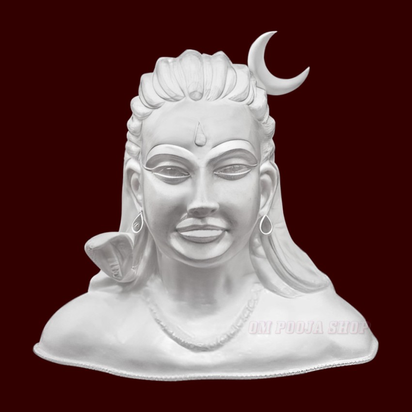 Aadi Yogi Lord Shiva Sankar Statue in 999 Pure Silver - Size: 10 inches