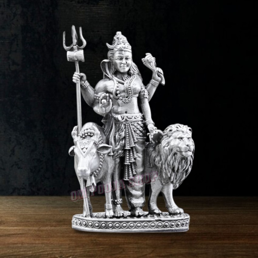 Ardhanarishvara Idol in Sterling Silver