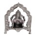 Shree Ganesh Pure Silver Statue - Size: 2.25 x 2.2 x 1.2 inches