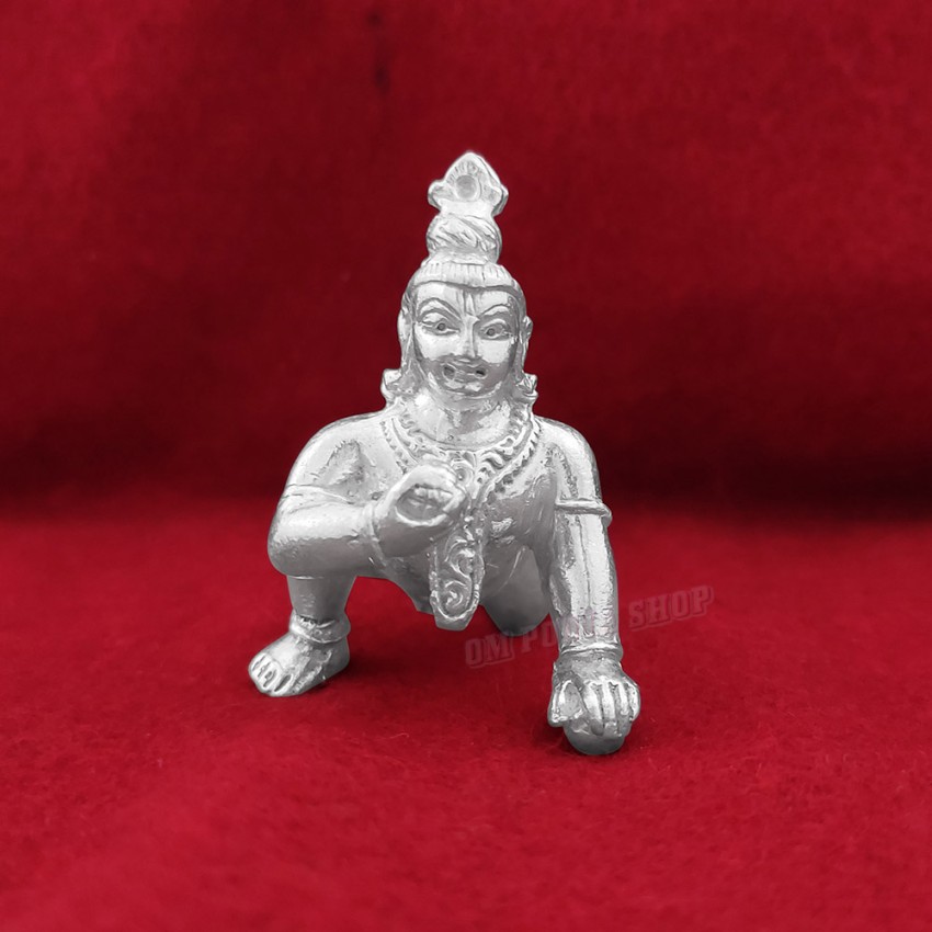 Shri Govida Ladoo Gopal Murit in Sterling Silver Size: 2 x 2.25 inch