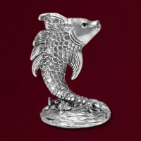 Shubh Matsya 999 Silver Idol - 2 inches