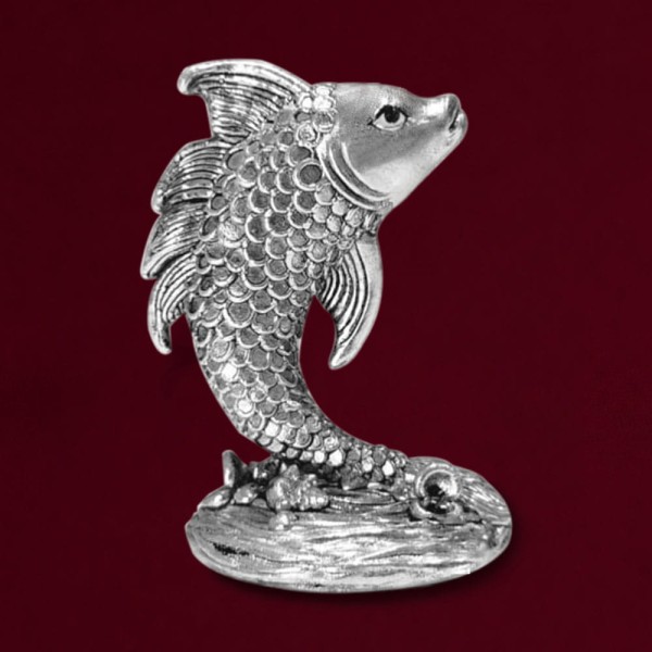 Shubh Matsya 999 Silver Idol - 2 inches