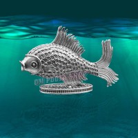 Silver Fish Machhali Idol - Size: 1 to 2.5 Inches