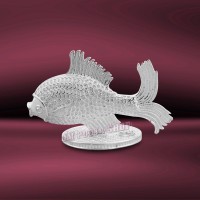 Silver Fish Showpiece for Home & Office Prosperity – 3.9 cm