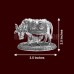 Handcrafted 925 Pure Silver Ashtalakshmi Kamdhenu Gomata with Calf Idol - 2.25 inches Handcrafted 925 Pure Silver Ashtalakshmi Kamdhenu Gomata with Calf Idol - 2.25 inches