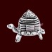 Tortoise Mounted Meru Shree Yantra in Pure Silver