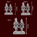 Vitthal-Rukmini Silver Idol Set Standing Pose - Size: 2 to 4 inches