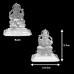 Lord Ganesha Small Murti in Pure Silver - Size: 3 x 2.9 x 2 cm