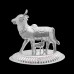Gay (Cow) and Bachhada (Calf) statue in Pure Silver - Size: 3 x 3.25 x 2 inches