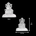 Goddess Laxmi Small Murti in Pure Silver - Size: 3 x 2.9 x 1.8 cm