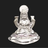 Laxmi Murti in German Silver - 3.25 inches