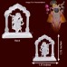 Shrinathji Idol with Temple in Pure Silver Size: 1.75x1.6x0.6 inch