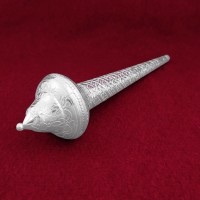 Small Silver Hanuman Mace Gada for Deity - Size 4.6 inches