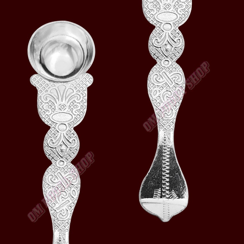 Snake Design Spoon in Pure Silver - SIze: 3.75 inches