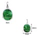 Ganpati Pendant in Green Jade Stone with Pure Silver