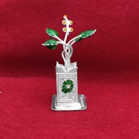 Tulsi (Holy Basil) Plant in Pure Silver