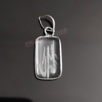 Om Trishul Crystal (Sphatik) Pendant