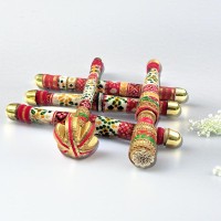 Peacock Feather Design Pokhna for Gujarati Wedding