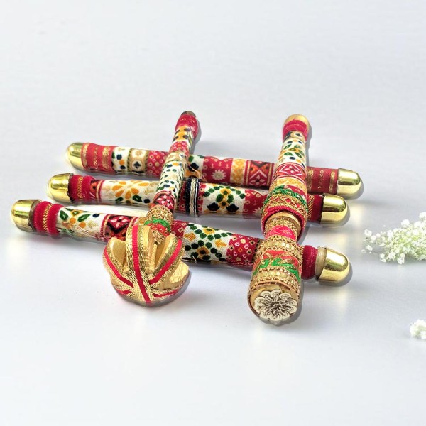 Peacock Feather Design Pokhna for Gujarati Wedding