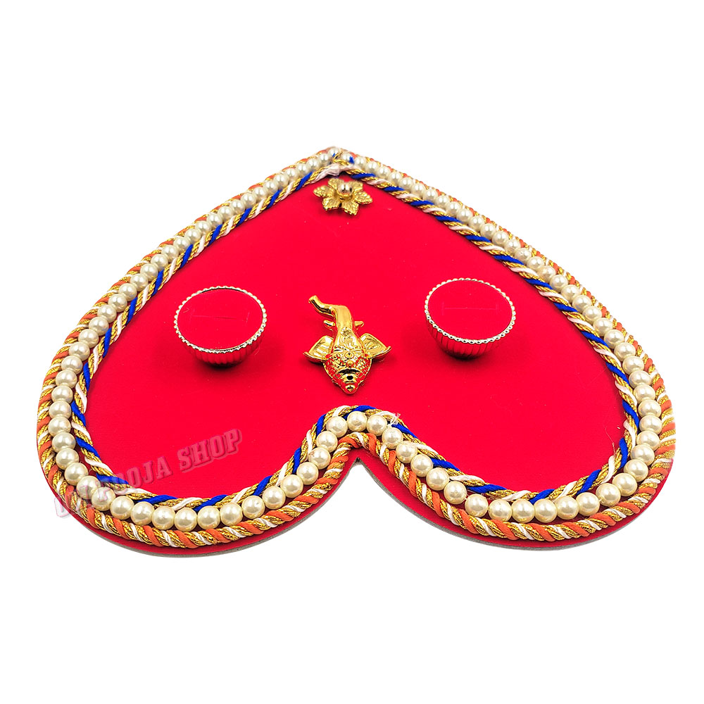 White & Red Engagement Ring Platter, For Gift, Size: 9 Inch at Rs 699 in  Mumbai