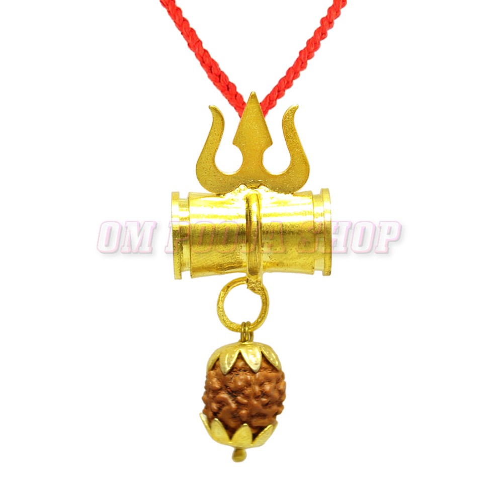 Panchmukhi Rudraksha Trishul Pendant 