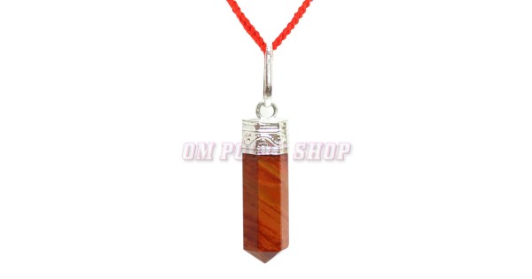 Crystal everyday Red Jasper Pencil Pendant at Rs 199 in Lucknow | ID:  2852915926112