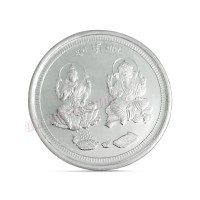 Lakshmi Ganesh Coin in 999 Pure Silver