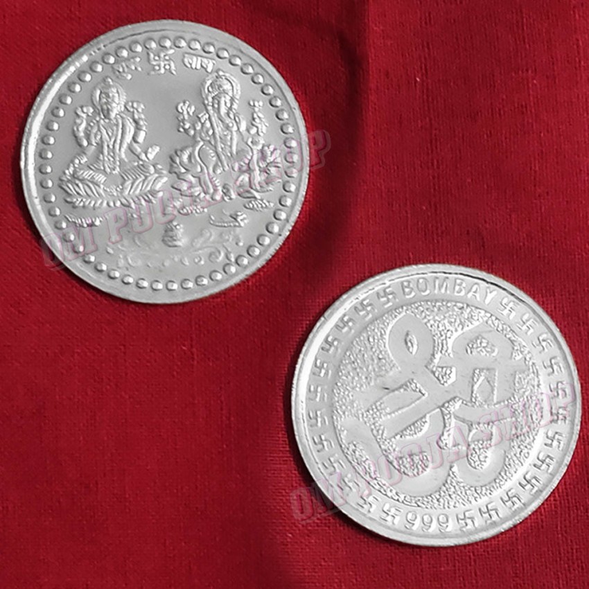 10g Lakshmi Ganesh Om Swastik German Silver Coin – Auspicious Pooja & Gifting Silver Plated Coin 10g Lakshmi Ganesh Om Swastik German Silver Coin – Auspicious Pooja & Gifting Silver Plated Coin