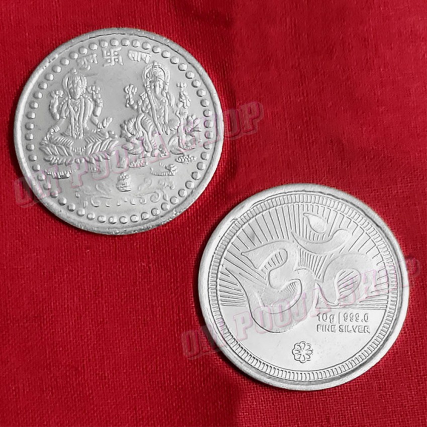 Lakshmi Ganesh Om German Silver Coin – Auspicious Wealth & Prosperity