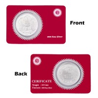 Laxmi, Ganesh & Saraswati Pure Silver Coin