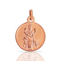 Mangal Yantra Round Locket in Pure Copper