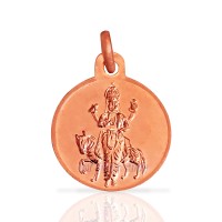 Shukra Yantra Round Locket in Pure Copper