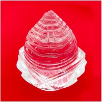 Crystal Shree Yantra On Lotus - 84 GMS