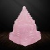 Rose Quartz Meru Shree Yantra – Natural Crystal Pyramid for Love, Harmony & Positive Energy