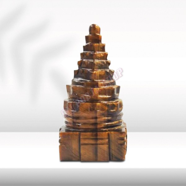 Shri Yantra in Tiger Eye Stone - 45 to 85 Grams