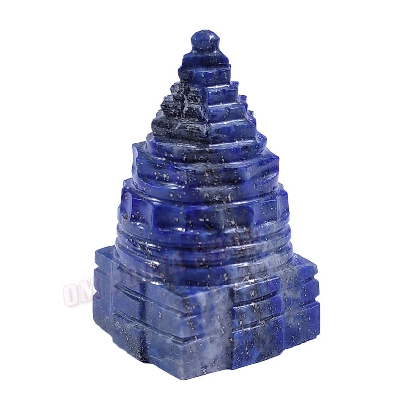Sri Chakra Yantra in Lapis Lazuli Gemstone - 44 - 86 GMS