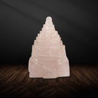 Sri Yantram in Rose Quartz Gemstone - 80  Gms