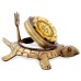 Tortoise Shree Yantra in Brass For Home & Office Decor Size: 2x4.5x3.5 inches