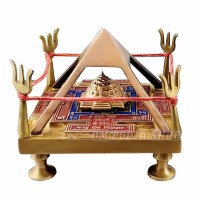 Vastu Dosh Nivaran Shree Yantra Chowki In Copper & Brass (Size: 4x4.25x4.25 inches)