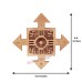 Vastu Remedies Four Direction Arrow with Swastik Plate for Vastu Correction and Positive Energy